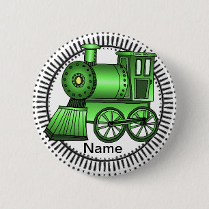 Grüner Zug runder Stift Button