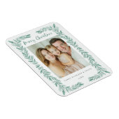 Grüner Zweig Rahmen Weihnachtsklassiker Magnet (Rechte Seite)