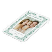 Grüner Zweig Rahmen Weihnachtsklassiker Magnet (Linke Seite)