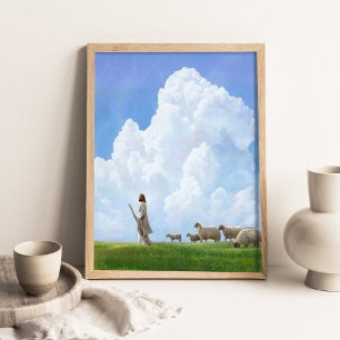 Grünere Weiden, Christliche Wandkunst, Der Gute Hi Poster