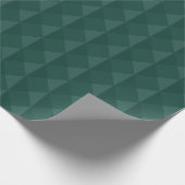 Grünes 3D-Diamantmuster Geschenkpapier (Ecke)