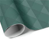 Grünes 3D-Diamantmuster Geschenkpapier (Rolleneckpunkt)