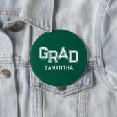 Grünes Abitur-Personalised Name Abschlussfeier Button (Beispiel)