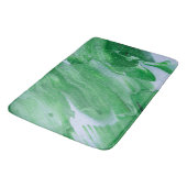 Grünes Abstraktes Acryl mit Wassertropfen Badematt Badematte (Schrägansicht)