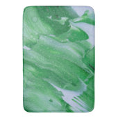 Grünes Abstraktes Acryl mit Wassertropfen Badematt Badematte (Vorderseite Vertikal)