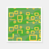 Grünes Abstraktes geometrisches Papier Napkin Serviette (Vorderseite)