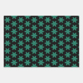Grünes Abstraktes modernes geometrisches Muster Geschenkpapier Set (Vorderseite 3)