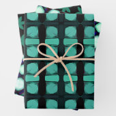 Grünes Abstraktes modernes geometrisches Muster Geschenkpapier Set (Beispiel)