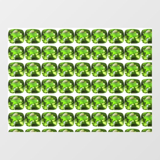 Grünes Abstraktes Muster Fensteraufkleber (Blatt)