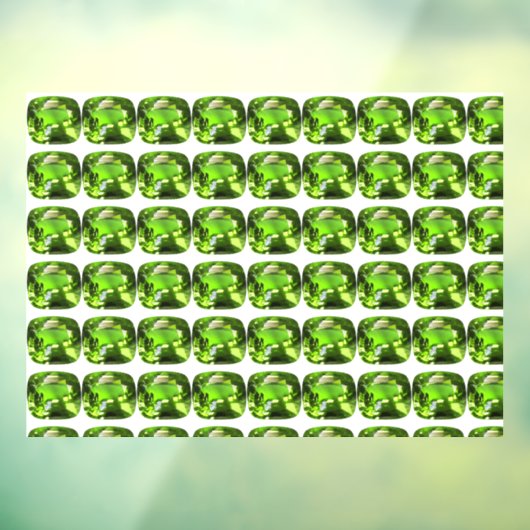 Grünes Abstraktes Muster Fensteraufkleber (Blatt 3)