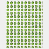 Grünes Abstraktes Muster Fleecedecke (Vorderseite)