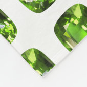 Grünes Abstraktes Muster Fleecedecke (Ecke)