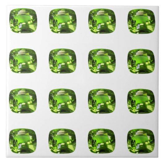 Grünes Abstraktes Muster Fliese (Vorderseite)