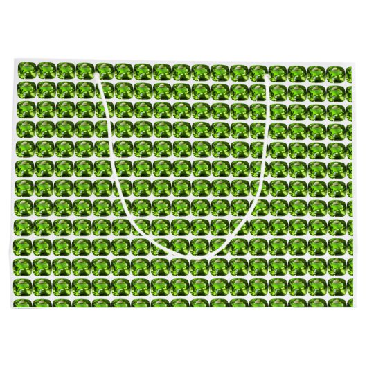 Grünes Abstraktes Muster Große Geschenktüte (Rückseite)