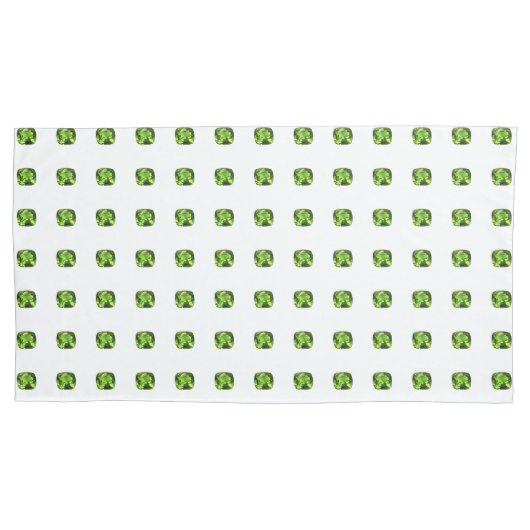 Grünes Abstraktes Muster Kissenbezug (Vorderseite-Links)