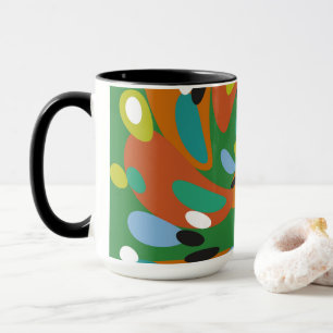 Grünes Abstraktes Muster Tasse