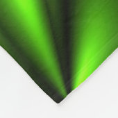 Grünes abstraktes NeonFraktal Fleecedecke (Ecke)