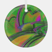 Grünes abstraktes Ornament  Aus Glas (Vorderseite)