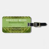 Grünes Abstraktes Patchwork mit Logos Gepäckanhänger (Vorderseite horizontal)