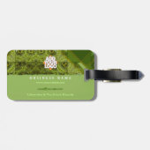 Grünes Abstraktes Patchwork mit Logos Gepäckanhänger (Rückseite horizontal)