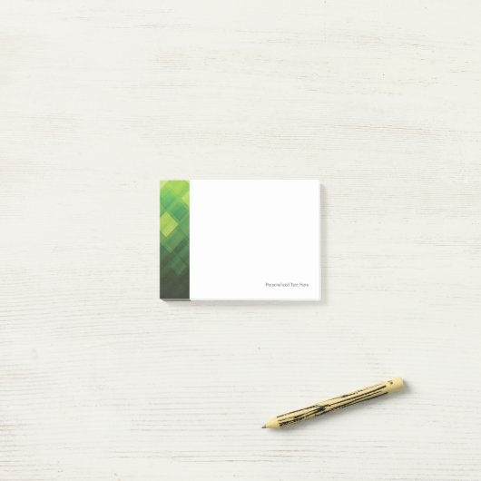 Grünes abstraktes Technologiedesign Post-it Klebezettel (Auf Schreibtisch)