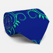 Grünes abstraktes Weinmuster Krawatte (Gerollt)