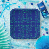 Grünes abstraktes Weinmuster Pappteller (Party)