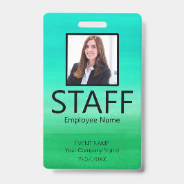 Grünes Abzeichen für benutzerdefinierte Strichcode Ausweis