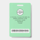 Grünes Abzeichen für das Barcode-Ereignis von benu Ausweis (Rückseite)