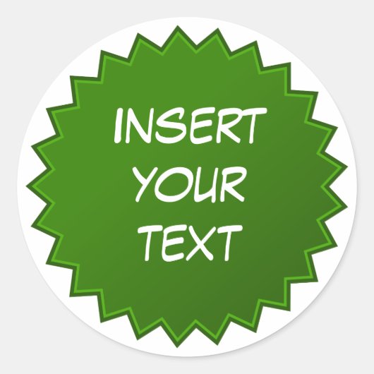 Grünes Abzeichen Runder Aufkleber (Vorderseite)