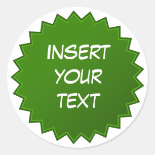 Grünes Abzeichen Runder Aufkleber