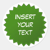 Grünes Abzeichen Runder Aufkleber (Vorderseite)
