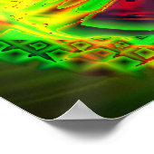 Grünes Acid Splash Poster (Ecke)