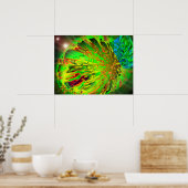 Grünes Acid Splash Poster (Küche)