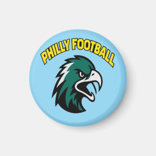 Grünes Adler-Maskottchen Philly-Fußballfan-Bekleid Magnet