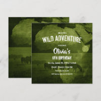 Grünes Afrika & Zebras Geburtstagspartei Safari