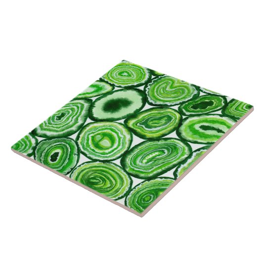 Grünes Agermuster Fliese (Seite)