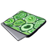 Grünes Agermuster Laptopschutzhülle (Vorne Knopf)