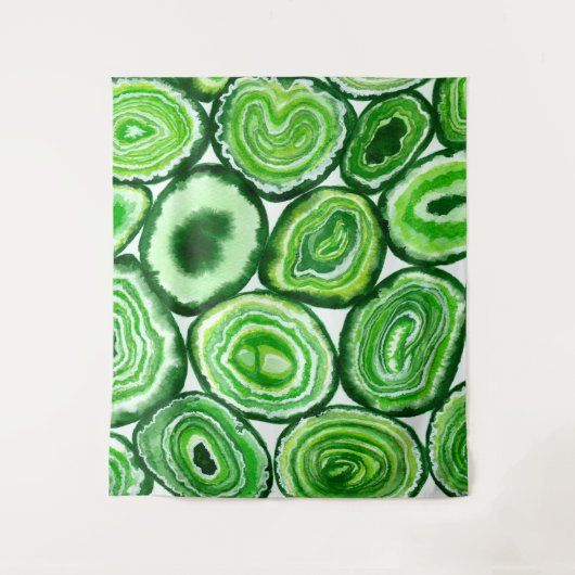 Grünes Agermuster Wandteppich (Vorderseite)