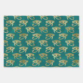 Grünes ägyptisches Wrapping-Papier | ägyptisch Geschenkpapier Set (Vorderseite 2)