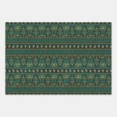 Grünes ägyptisches Wrapping-Papier | ägyptisch Geschenkpapier Set (Vorderseite)