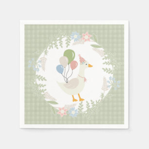 Grünes Albernes Gänsepapier Serviette