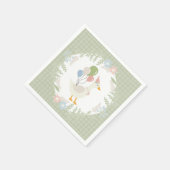 Grünes Albernes Gänsepapier Serviette (Ecke)