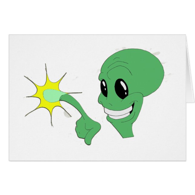 Grünes alien (Vorderseite (Horizontal))