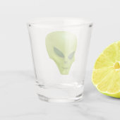 grünes Alien Schnapsglas (Rückseite)