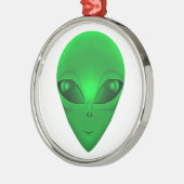 GRÜNES ALIEN SILBERNES ORNAMENT (Links)