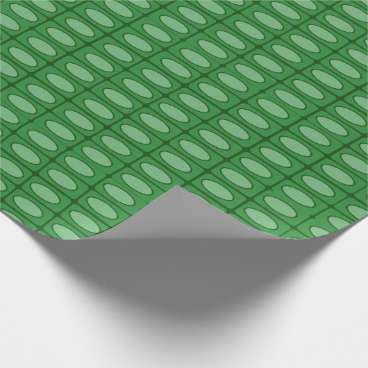 Grünes Alligator-Hautmuster Geschenkpapier (Ecke)