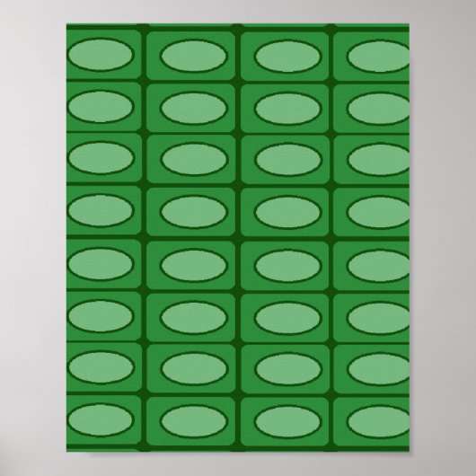 Grünes Alligator-Hautmuster Poster (Vorne)