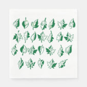 Grünes Alphabet Papier Napkins Serviette (Vorderseite)