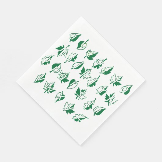 Grünes Alphabet Papier Napkins Serviette (Ecke)